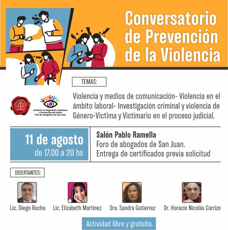 CONVERSATORIO DE PREVENCIÓN DE LA VIOLENCIA