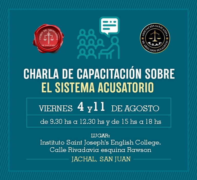 CHARLA DE CAPACITACIÓN SOBRE EL SISTEMA ACUSATORIO