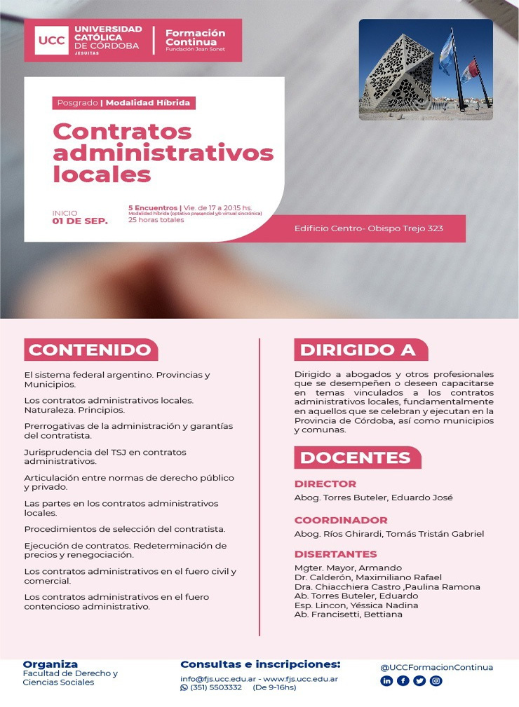 CURSO DE FORMACIÓN CONTINUA “CONTRATOS ADMINISTRATIVOS LOCALES”