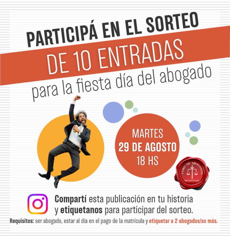 SORTEO DE ENTRADAS PARA LA GRAN NOCHE DE LOS ABOGADOS!!!