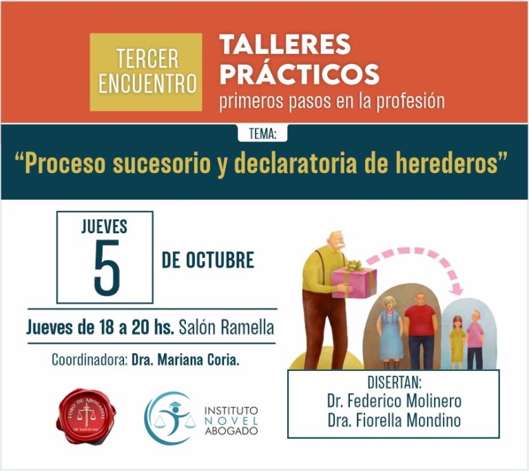 TALLERES PRÁCTICOS: “Proceso sucesorio y declaratoria de herederos”