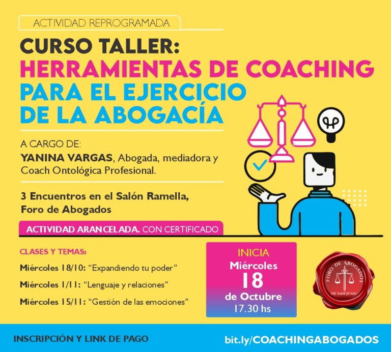 NUEVA FECHA CURSO TALLER DE COACHING