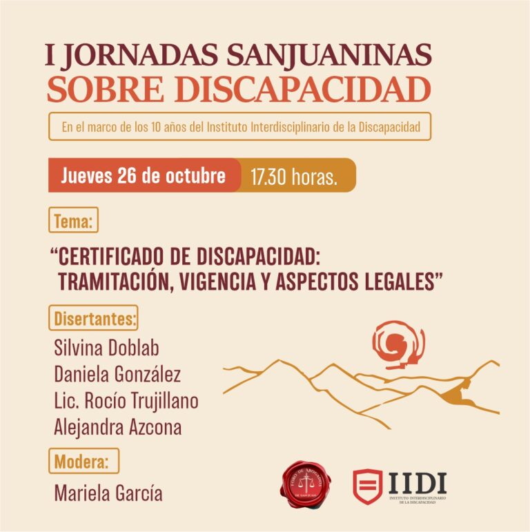 I Jornadas Sanjuaninas Sobre Discapacidad
