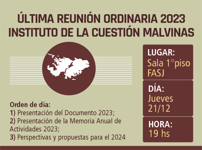 ÚLTIMA REUNIÓN ORDINARIA INSTITUTO MALVINAS