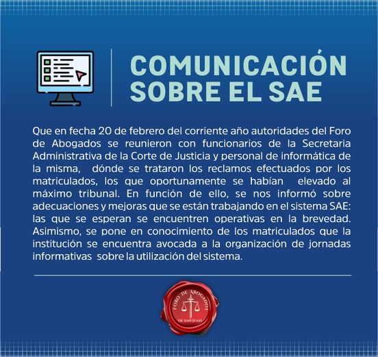 COMUNICACION SOBRE EL SAE