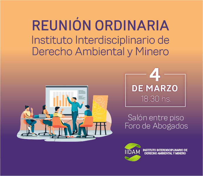 REUNIÓN ORDINARIA INSTITUTO DE DERECHO AMBIENTAL Y MINERO