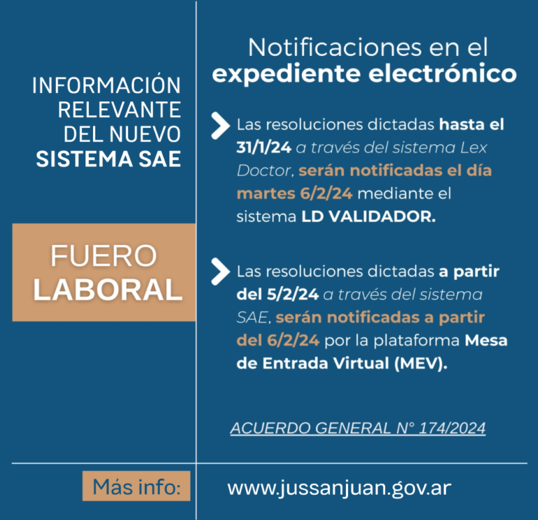 INFORMACIÓN RELEVANTE DEL NUEVO SISTEMA SAE