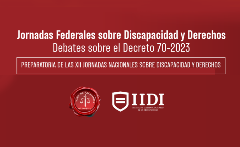 SE REALIZARON LAS JORNADAS FEDERALES SOBRE DISCAPACIDAD Y DERECHO
