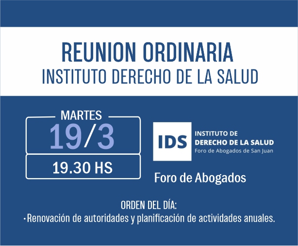 INSTITUTO DE DERECHO DE LA SALUD