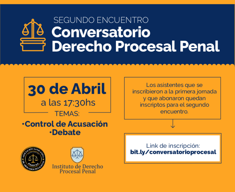 SEGUNDO ENCUENTRO CONVERSATORIO DERECHO PROCESAL PENAL