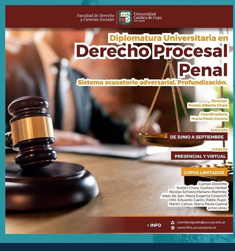 Inicio: 5 de Junio. Con descuento del 20% para matriculados del Foro de Abogados