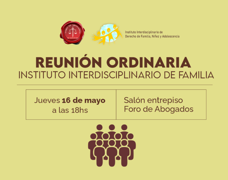 REUNIÓN ORDINARIA DERECHO DE FAMILIA