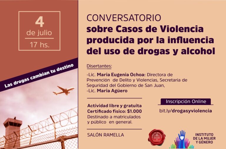 Conversatorio sobre Casos de Violencia producida por la influencia del uso de drogas y alcohol