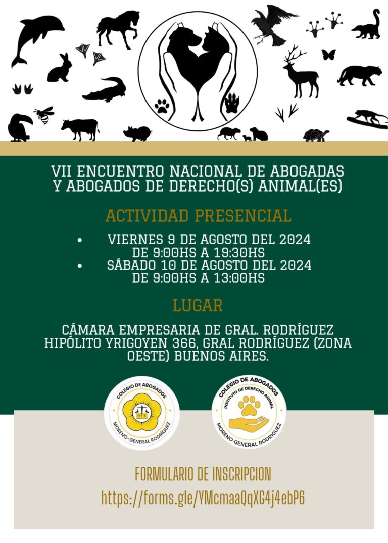 ENCUENTRO NACIONAL DE ABOGADAS Y ABOGADOS DE DERECHO ANIMAL