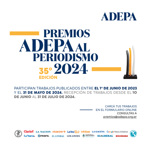  Premios ADEPA 2024: ¡TE PODES POSTULAR EN LA CATEGORÍA “ABOGACÍA ARGENTINA”