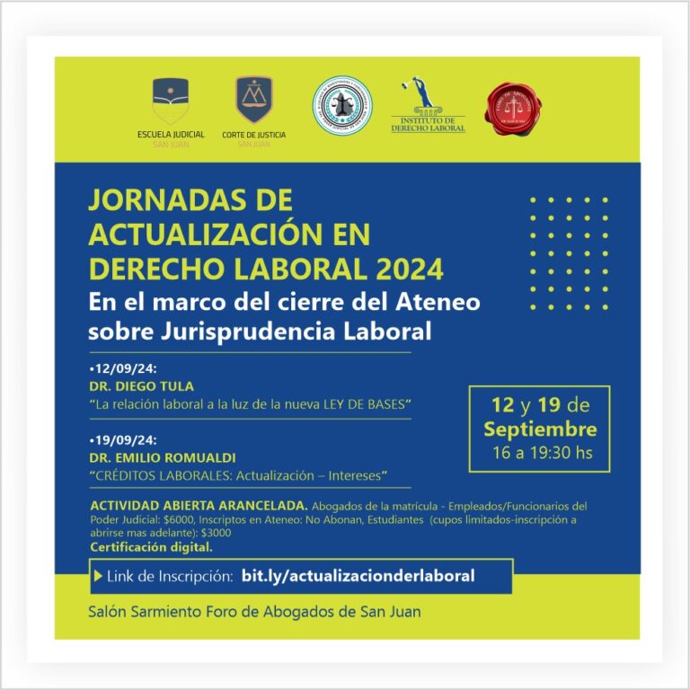 JORNADAS DE ACTUALIZACIÓN EN DERECHO LABORAL