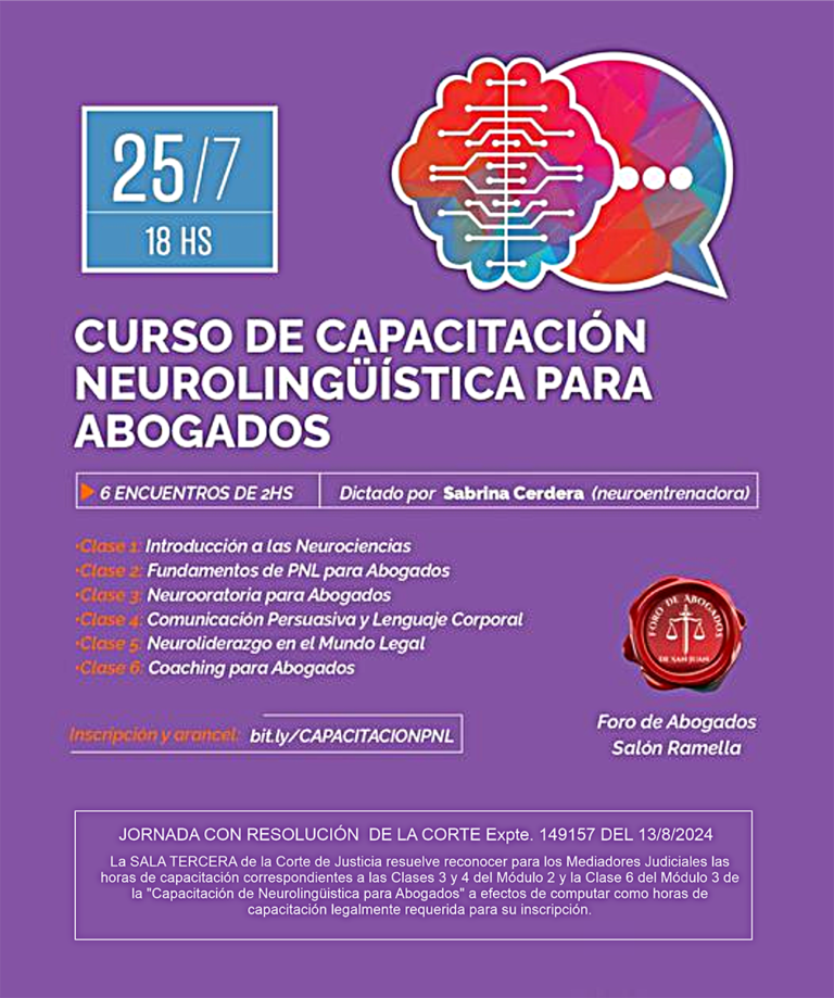 CURSO DE CAPACITACIÓN CON RESOLUCIÓN DE LA CORTE