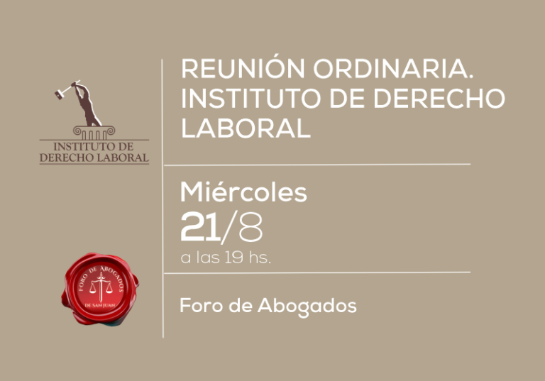 REUNIÓN ORDINARIA INSTITUTO DE DERECHO LABORAL