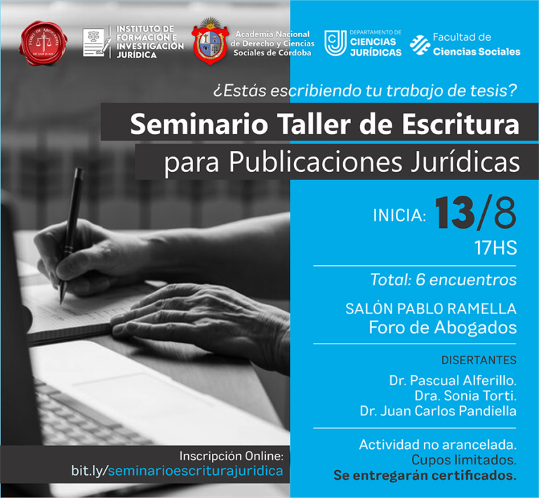 SEMINARIO TALLER DE ESCRITURA