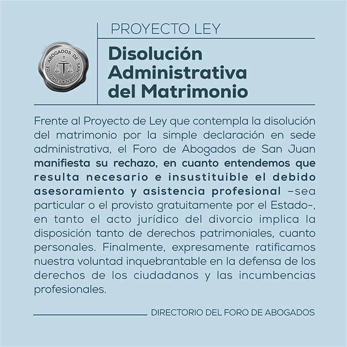 Disolución Administrativa del Matrimonio