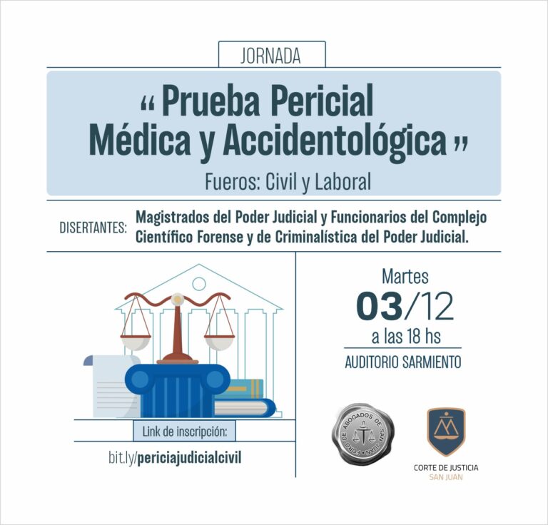 JORNADA “PRUEBA PERICIA JUDICIAL Y ACCIDENTOLÓGICA”