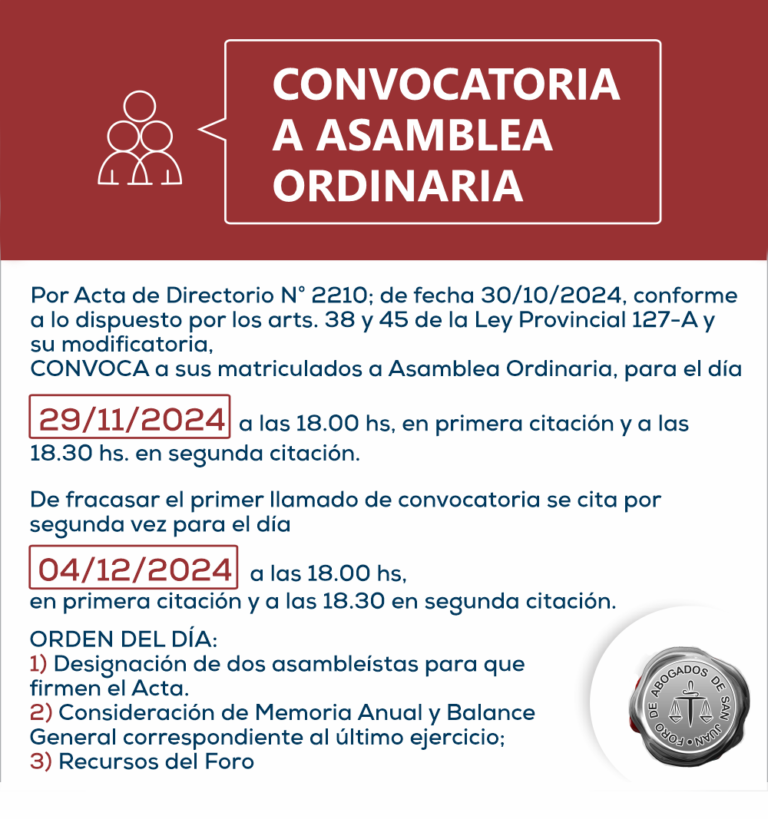 ASAMBLEA ORDINARIA