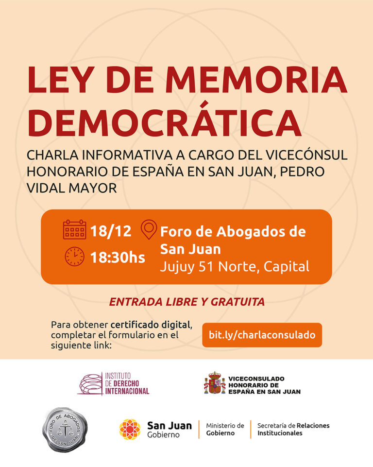 CHARLA CONSULADO DE ESPAÑA