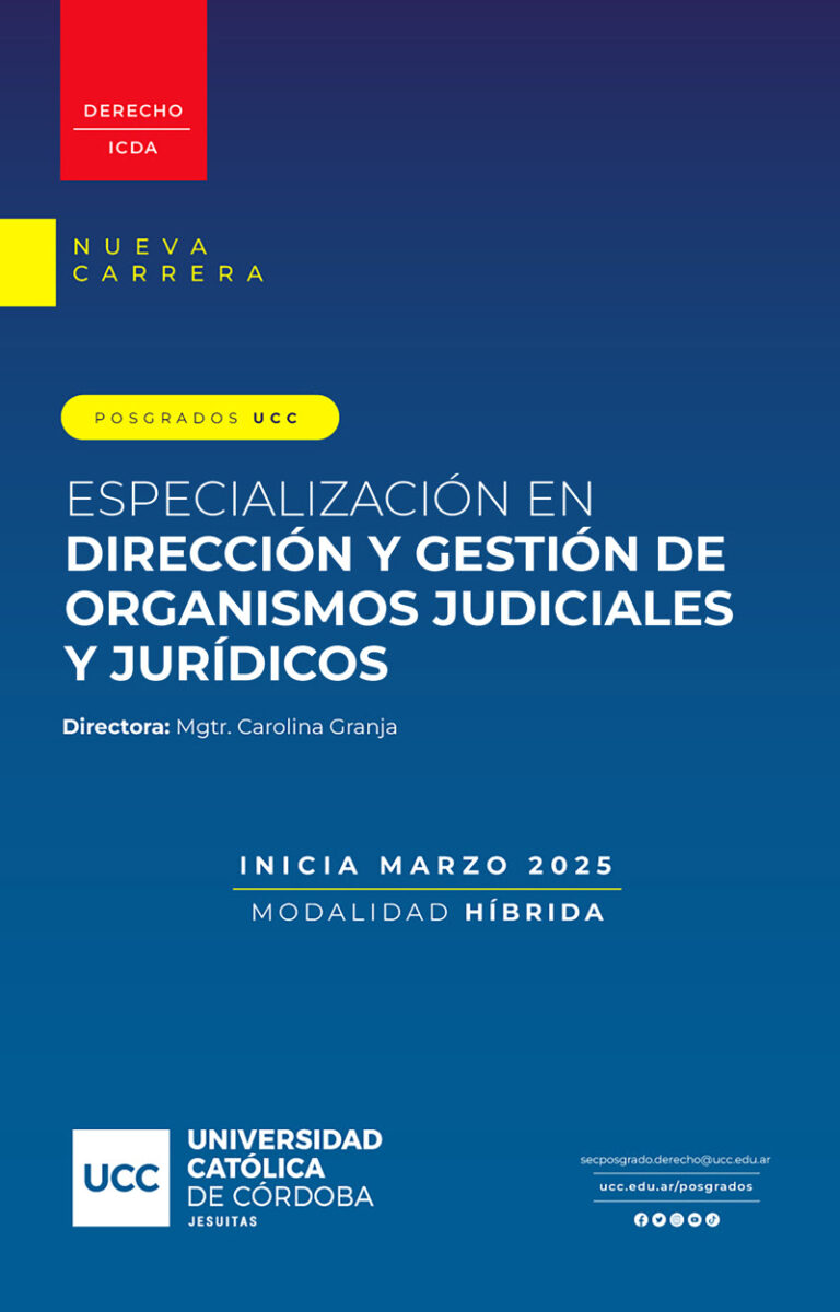 Especialización en Dirección y Gestión de Organismos Judiciales y Jurídicos