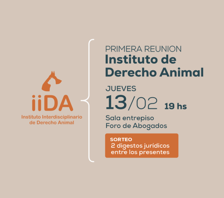 INSTITUTO DE DERECHO ANIMAL, INVITA