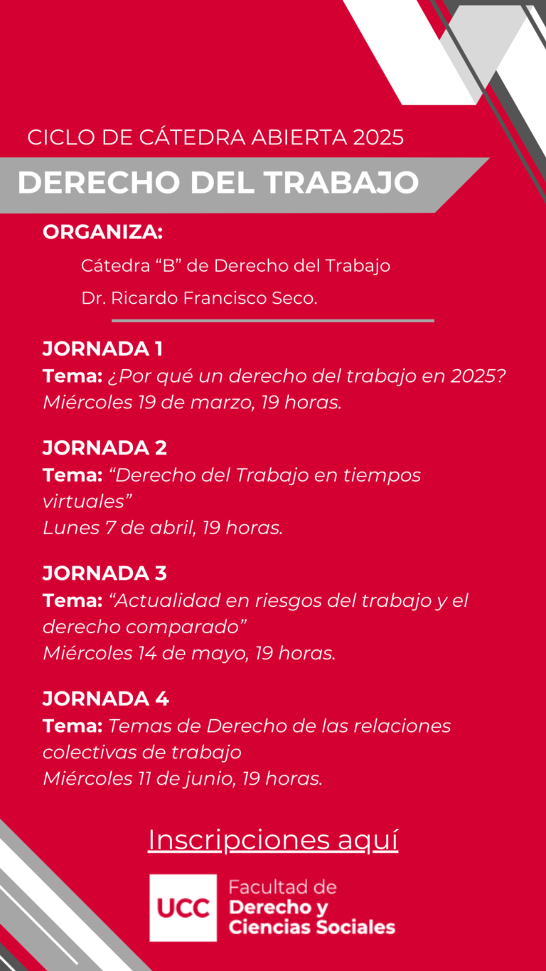 Ciclo de Cátedra Abierta – Derecho del Trabajo