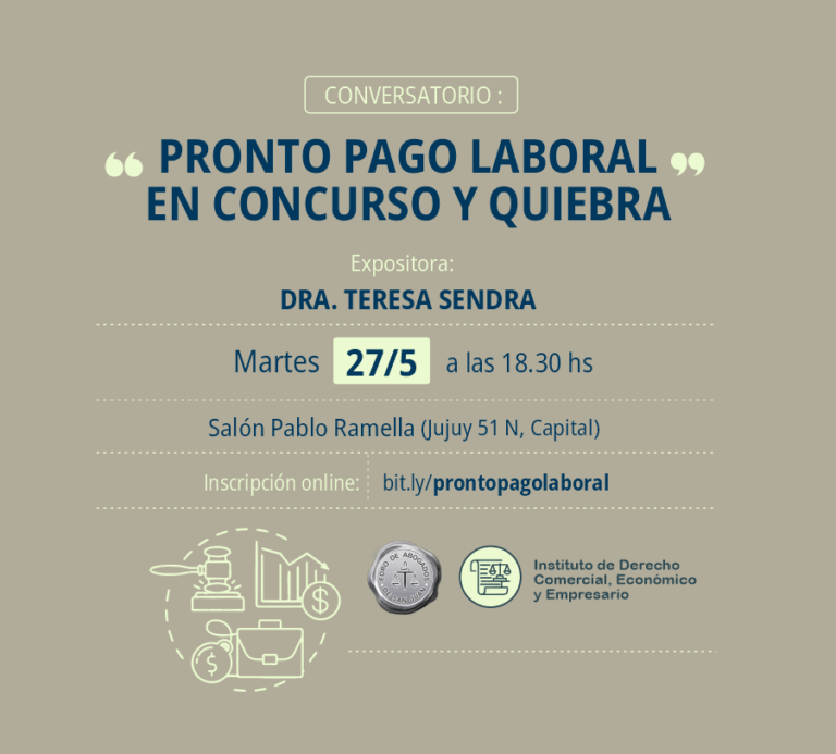 CONVERSATORIO: “PRONTO PAGO LABORAL EN CONCURSO Y QUIEBRA”