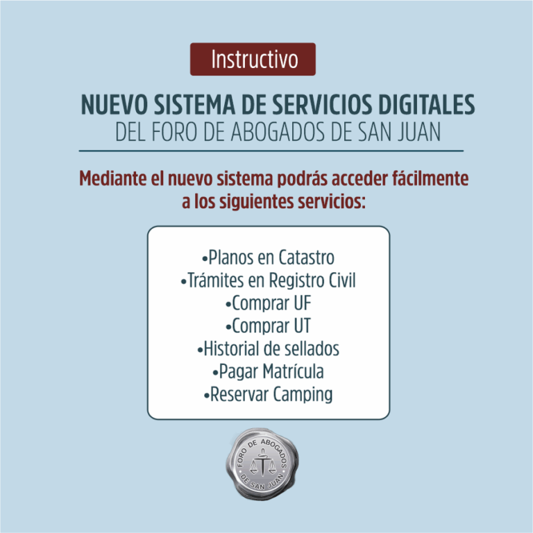 NUEVO SISTEMA DE SERVICIOS DIGITALES DEL FORO