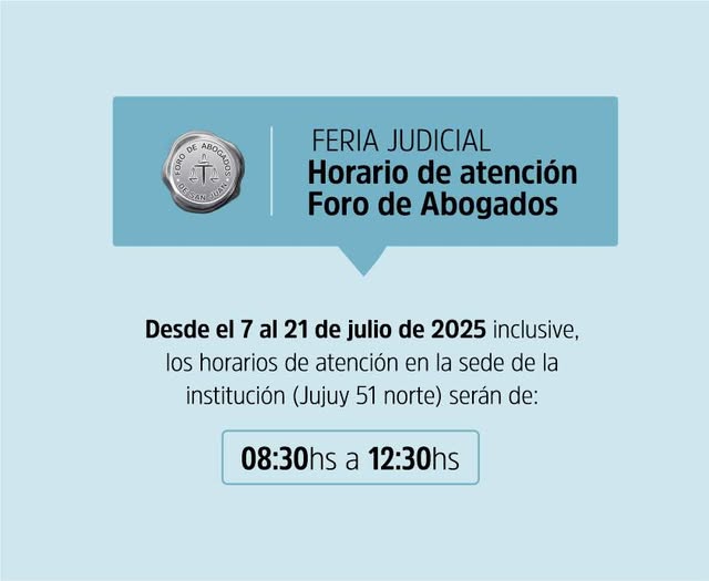 HORARIOS DE ATENCION EN FERIA