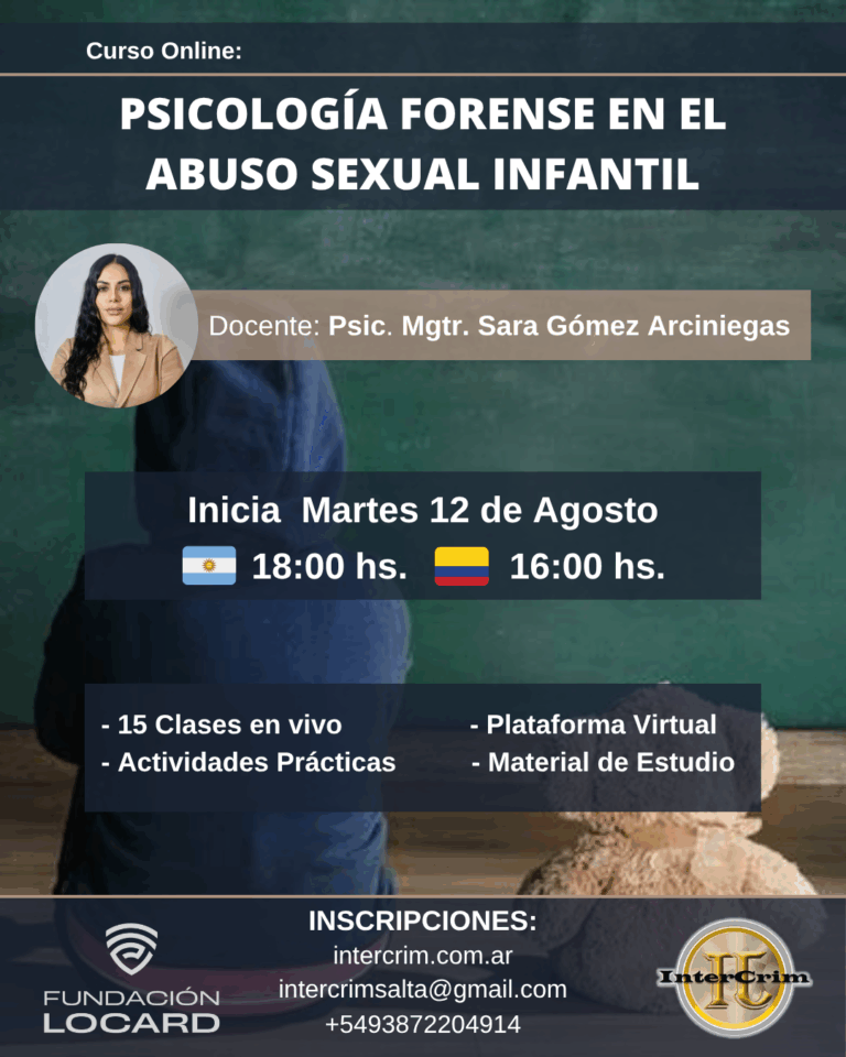 INVITACIÓN A COLABORACIÓN ACADÉMICA – CURSO PSICOLOGÍA FORENSE