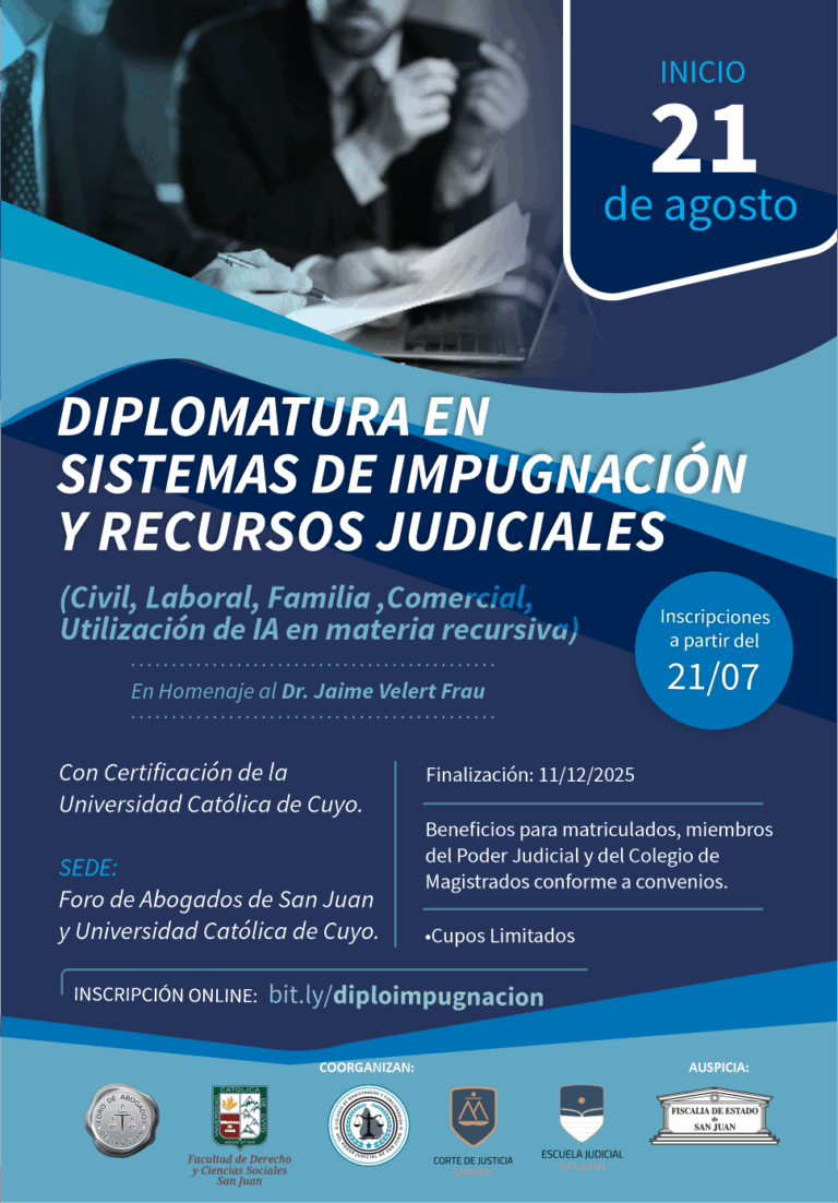 DIPLOMATURA DE SISTEMAS DE IMPUGNACIÓN Y RECURSOS JUDICIALES