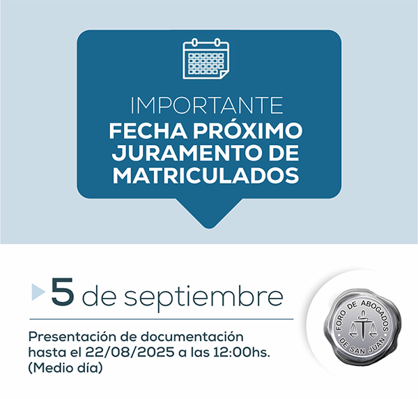 NUEVA JURA DE MATRICULADOS