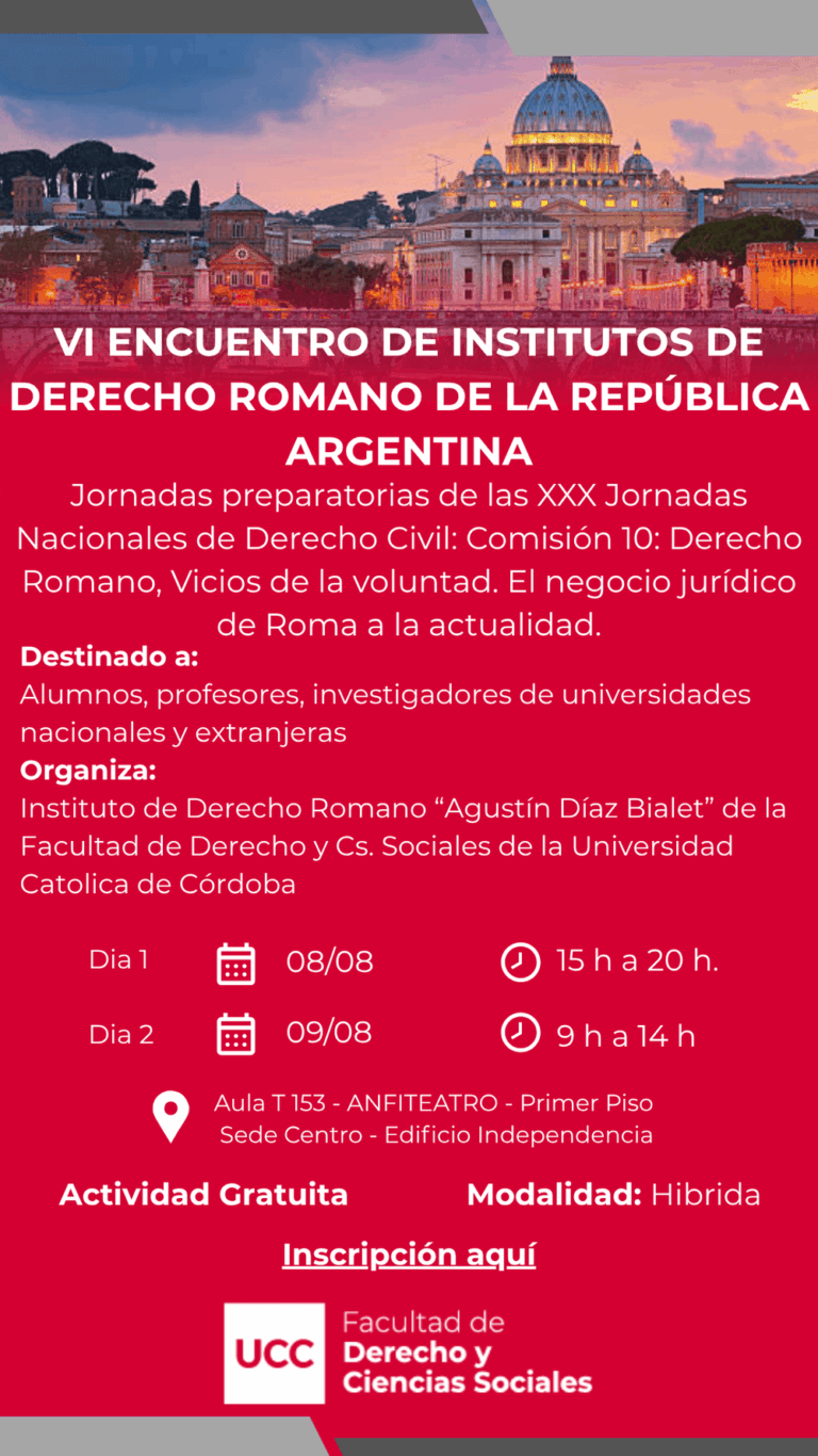 ENCUENTRO DE INSTITUTOS DE DERECHO ROMANO
