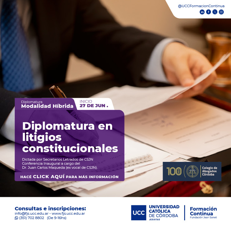 Diplomaturas en Litigios Constitucionales – Formación Continua