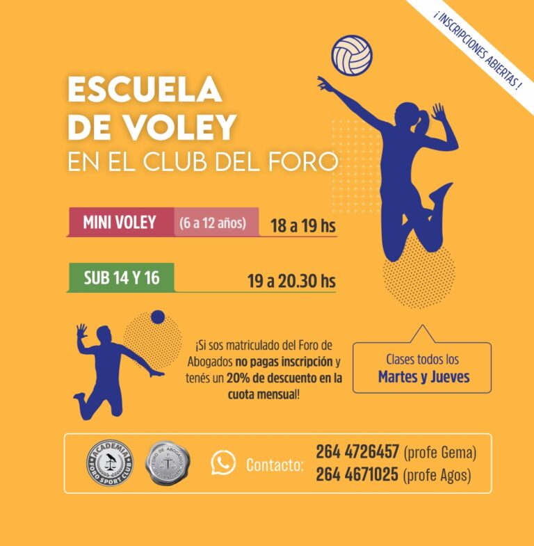 ESCUELA DE VOLEY, SUMÁTE!!!