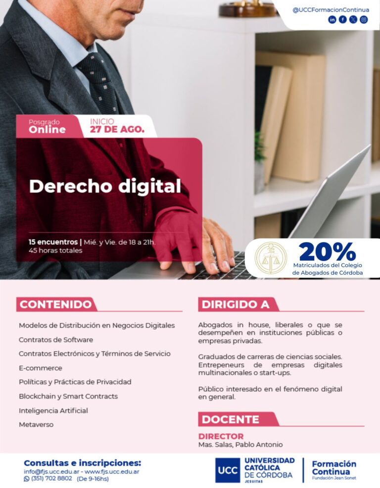Curso en Derecho Digital – Info UCC