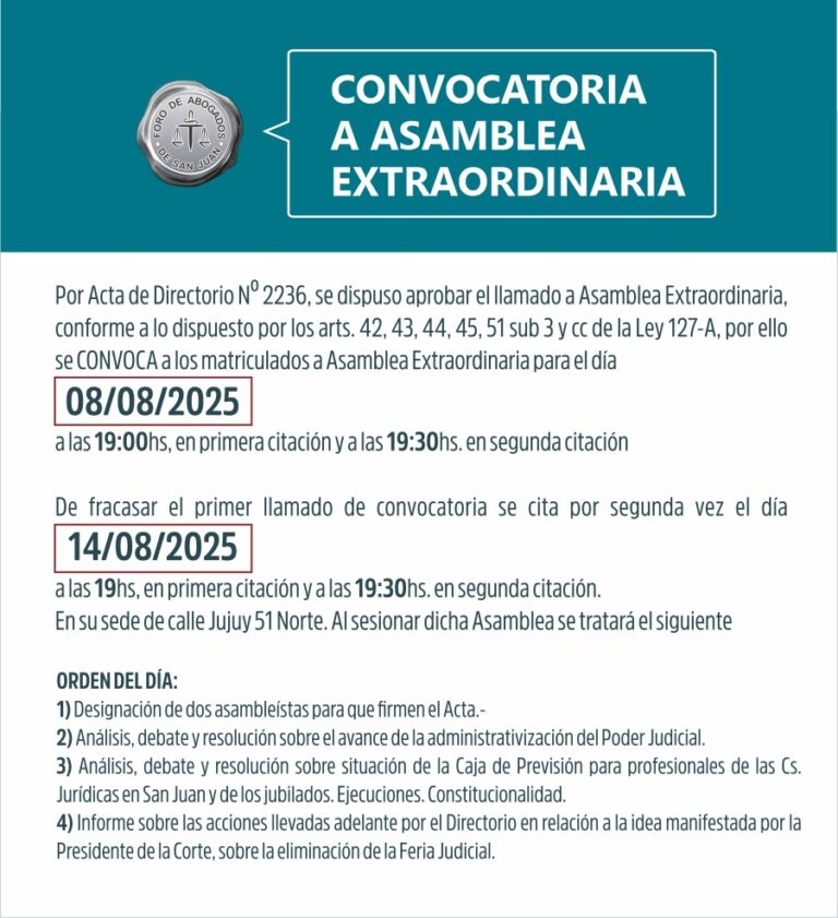 ASAMBLEA EXTRAORDINARIA