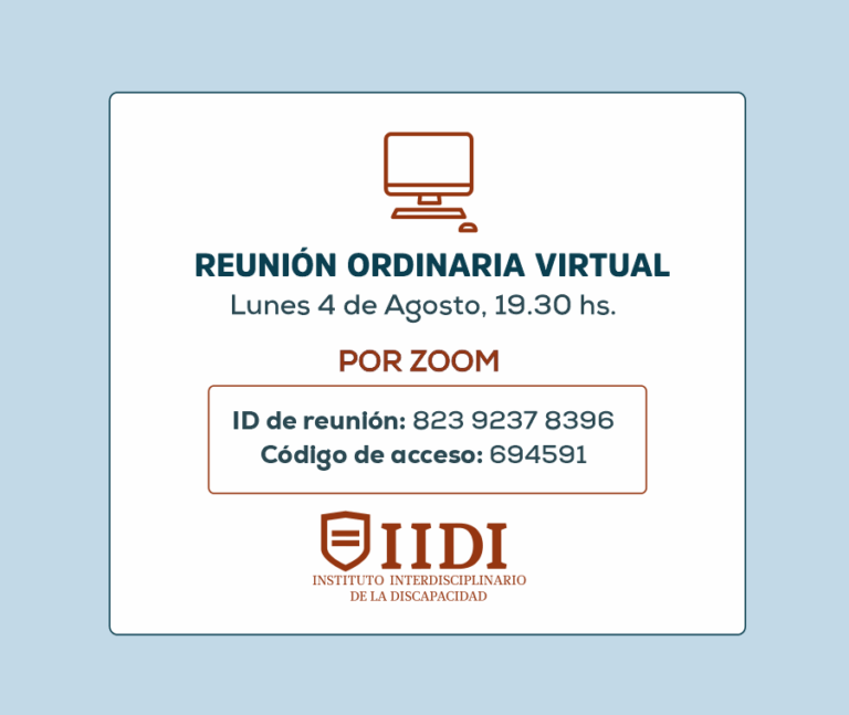 INSTITUTO DE LA DISCAPACIDAD, INVITA A REUNIÓN: