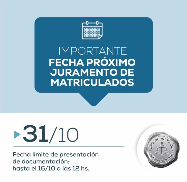 NUEVA JURA DE MATRICULADOS