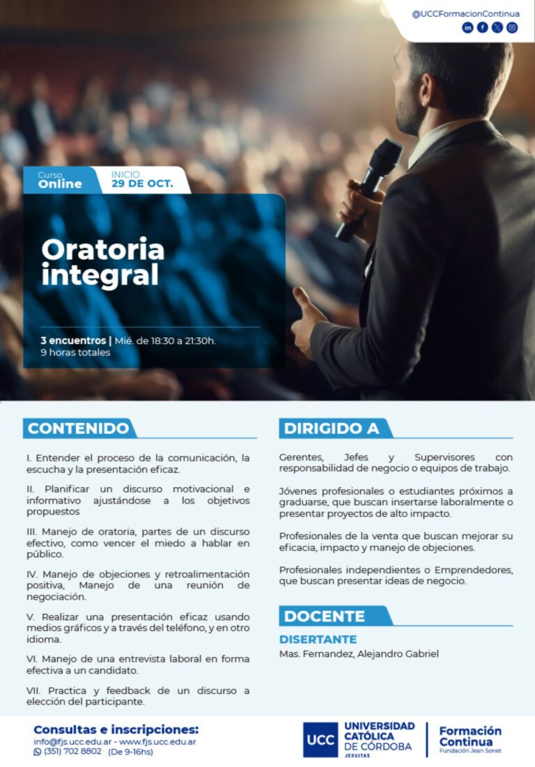 Oratoria Integral – Formación Continua UCC