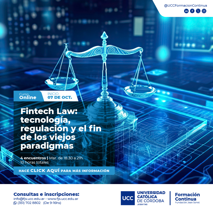 CURSO – Fintech Law: tecnología regulación y el fin de los viejos paradigmas