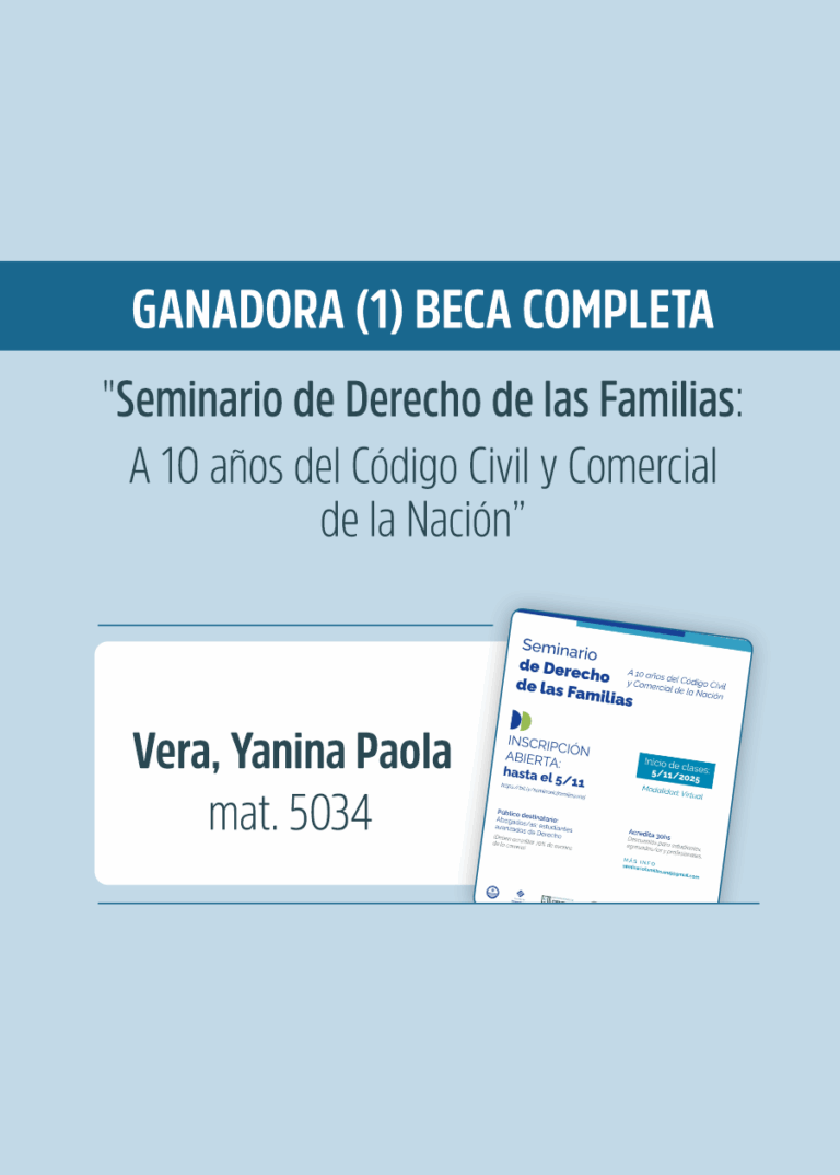 GANADORA DE UNA BECA