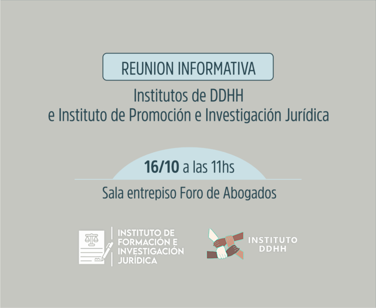 Institutos de DDHH e instituto de promoción e investigación jurídica