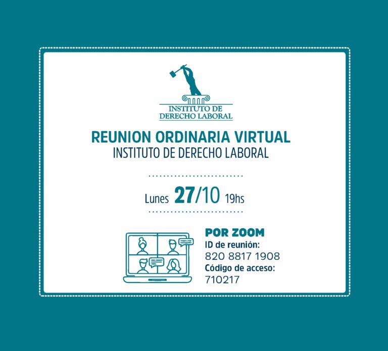 INSTITUTO DE DERECHO LABORAL, INVITA: