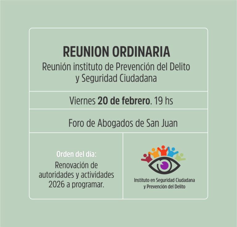 REUNION ORDINARIA Reunión instituto de Prevención del Delito y Seguridad Ciudadana