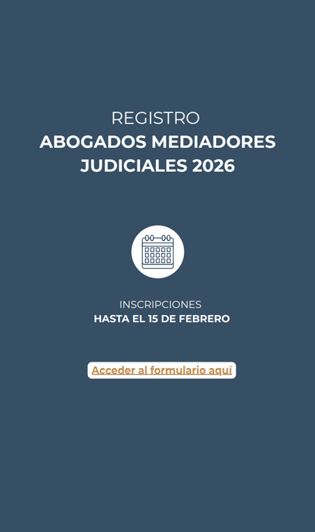 IMPORTANTE  Inscripción de mediadores judiciales la MEV estará habilitada hoy sábado y mañana.